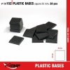 MIRAGE 100152 PLASTIC BASES - SQUARE 25mm (SET 20pcs) (podstawki) 